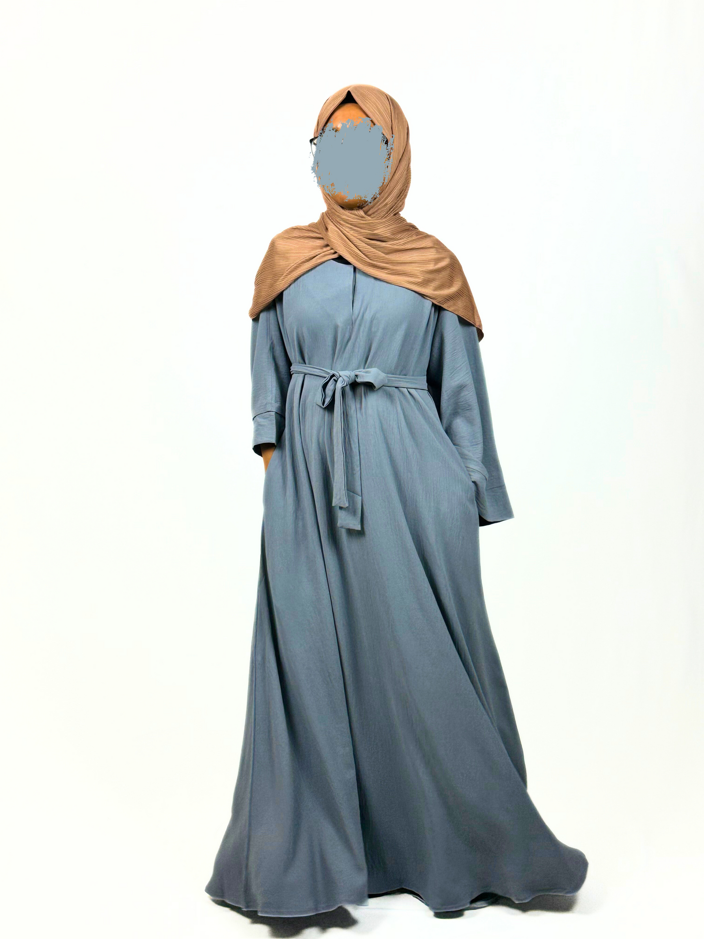 Hajra Abaya - Stone Blue