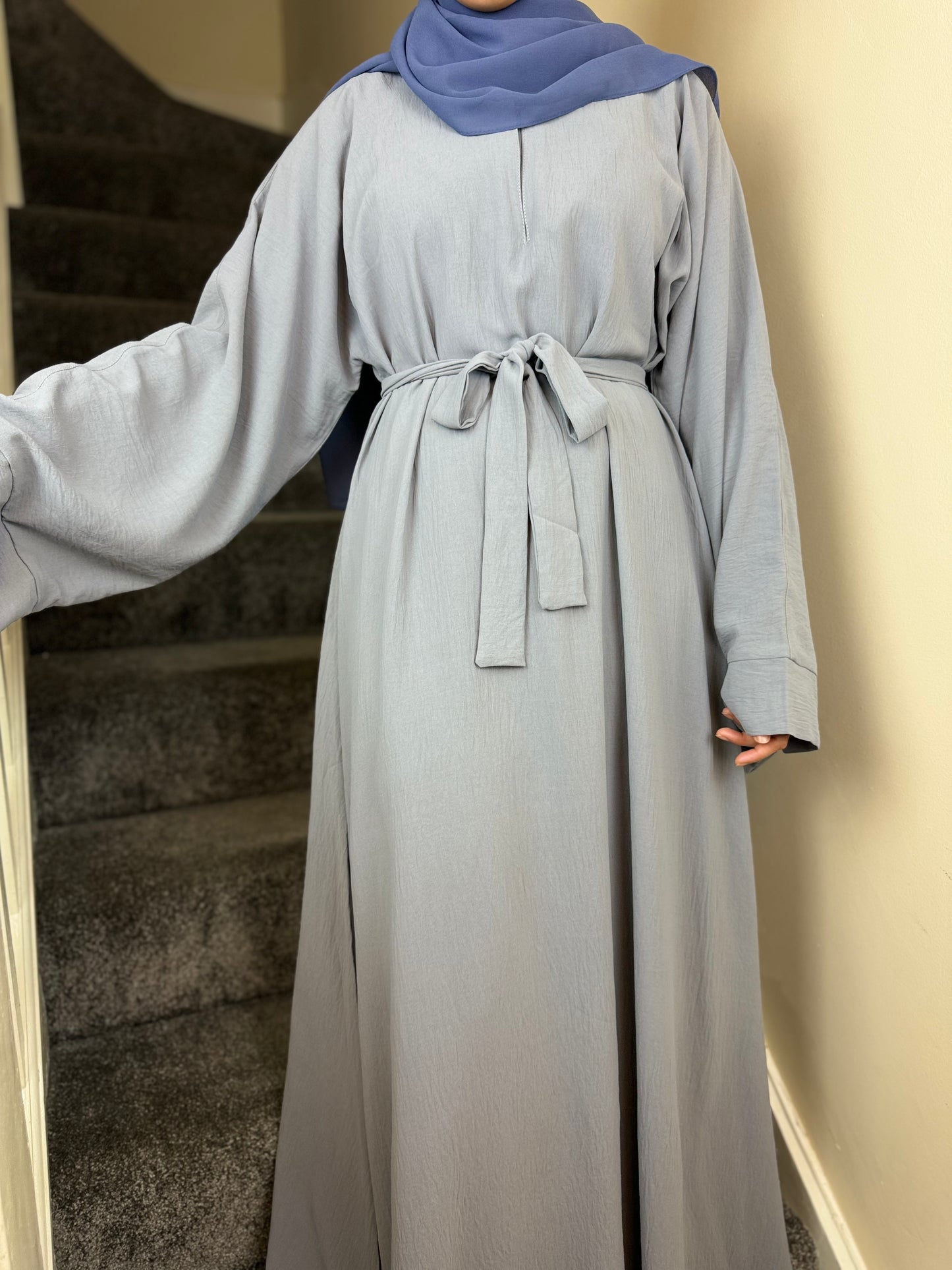 Hajra Abaya - Stone Blue